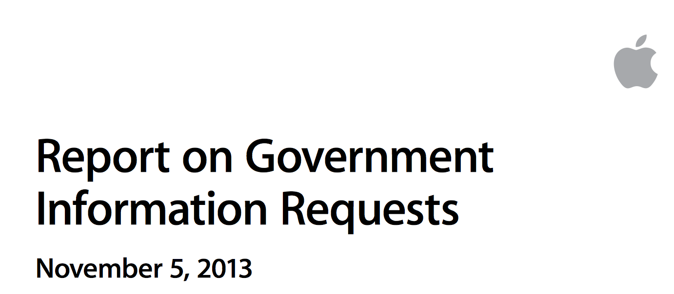 Apple、「政府による情報要請に関する報告書」を公開