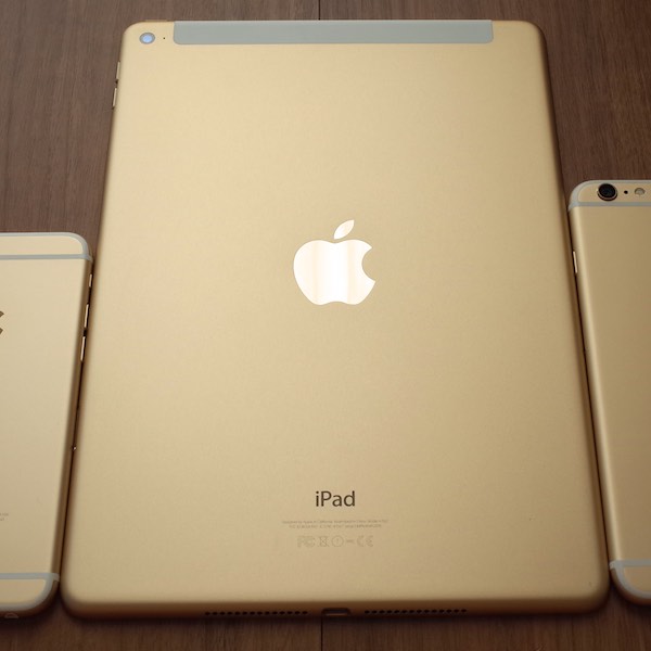 iPad Air 2のゴールドとiPhone 6・iPhone 6 Plusのゴールドとの統一感 