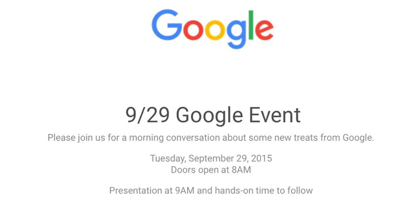 Google、9月29日に新しいNexusの発表会を実施
