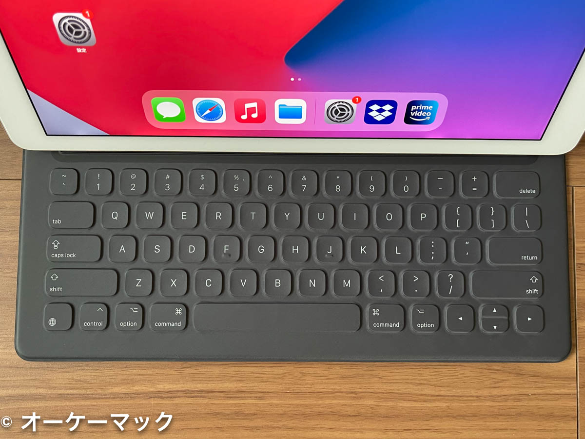 12.9インチ用iPad ProのSmart Keyboardはキーピッチが広め