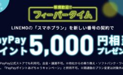 LINEMO新規申込で5,000円のPayPayポイントがもらえるスマホプランフィーバータイムが開催中
